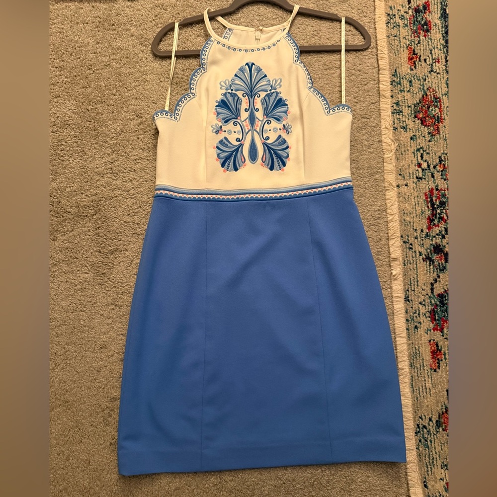 Lilly Pulitzer Blue and Cream Dress